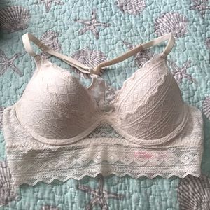 Vs pink Off white racerback bralette